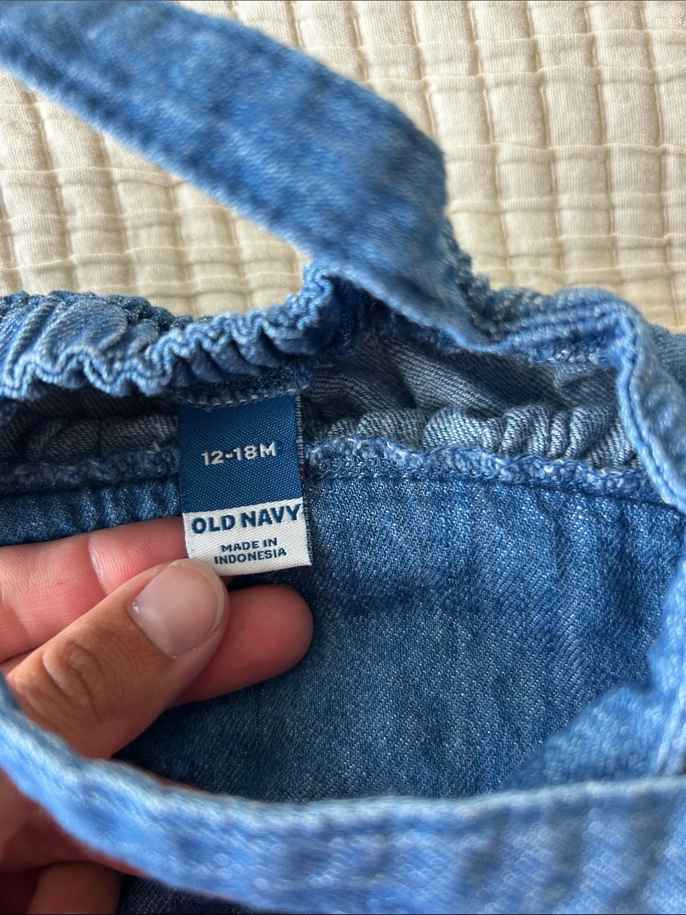 Old Navy Blue Denim Girls' Pinafore Dress